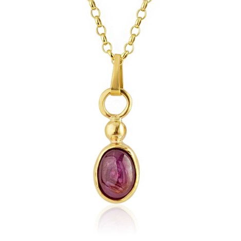 Handmade 9ct Gold Red Ruby Pendant | Image 1