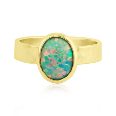 Handmade 9ct Gold Green Opal Ring | Image 1