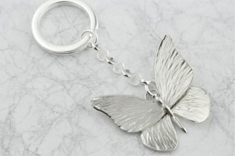 Sterling silver butterfly keyring | Image 1