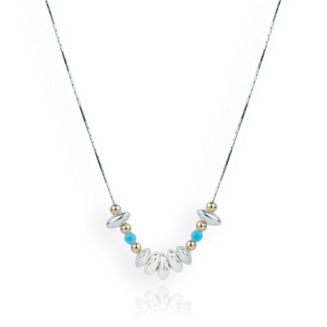 Gold and Silver and Opal Nugget Necklace | Image 1