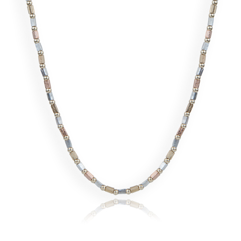 Gold and Silver Tricolour Necklace | Image 1
