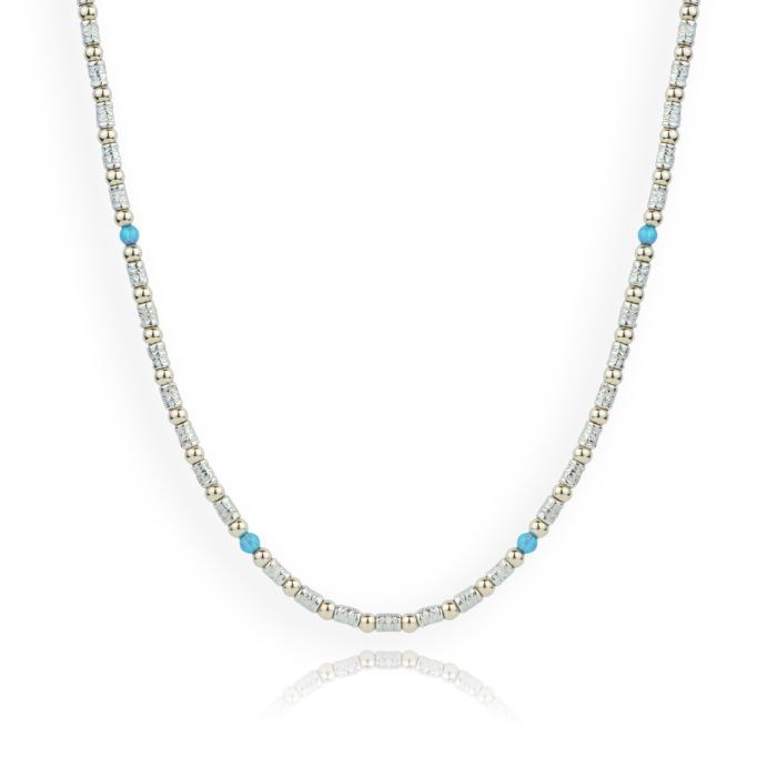 Gold and Silver Opal Necklace | Image 1