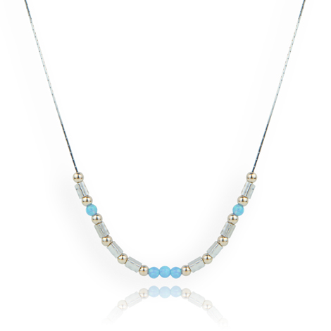 Gold and Silver Opal Necklace | Image 1