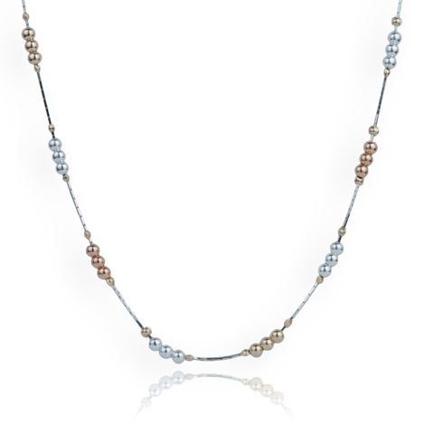 Gold and Silver Beaded Necklace | Image 1