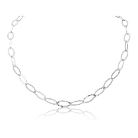 hammered link silver necklaces | Image 1