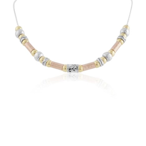 Three tone gold and silver necklace | Image 1