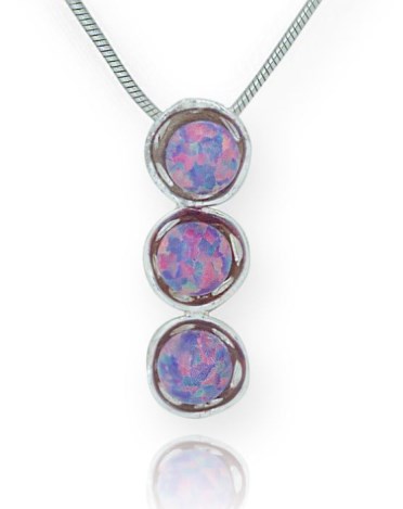 Sterling Silver Purple Opal Bead Pendant | Image 1