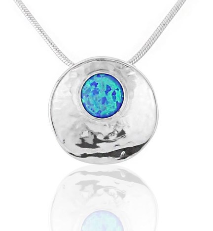 Silver Oyster and Blue Opal Pendant | Image 1