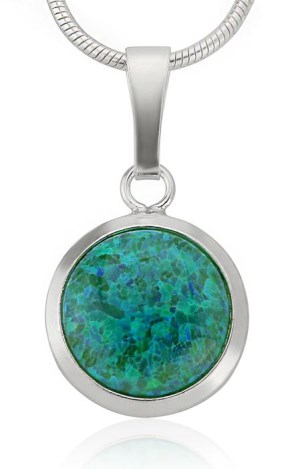 8mm Forest Green Opal Pendant | Image 1