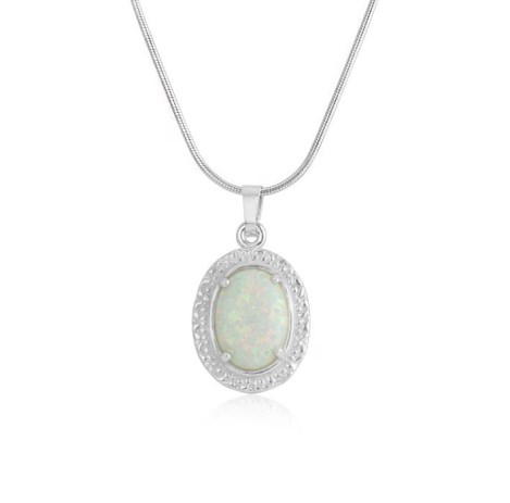 White Opal Silver Pendant | Image 1