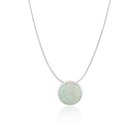 15mm White opal handmade pendant | Image 1