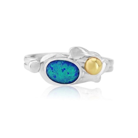 Gold and Silver Opal Ring | Image 1