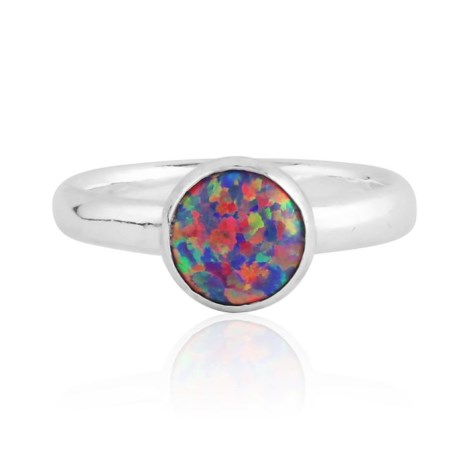 Sterling silver and purple opal ring | Image 1