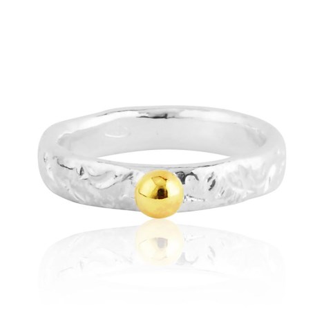 Gold and Silver Etched Ring | Image 1
