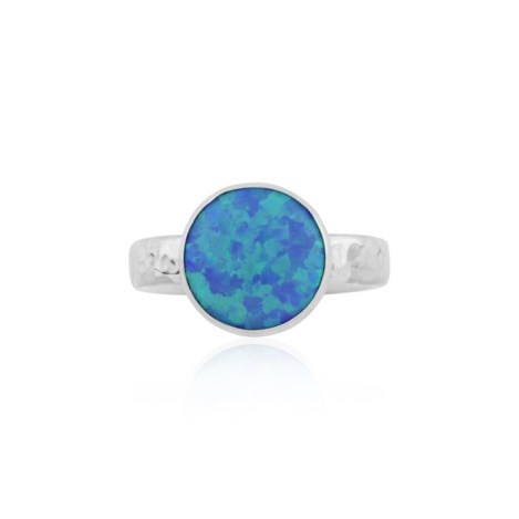 Silver and Blue Opal Ring | Image 1