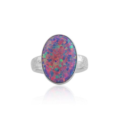 silver Purple opal ring | Image 1