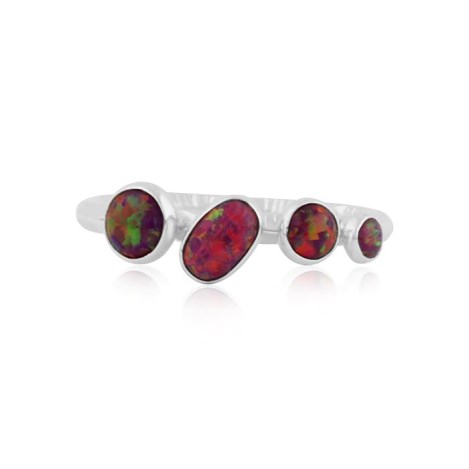 Red Opal Silver Ring | Image 1