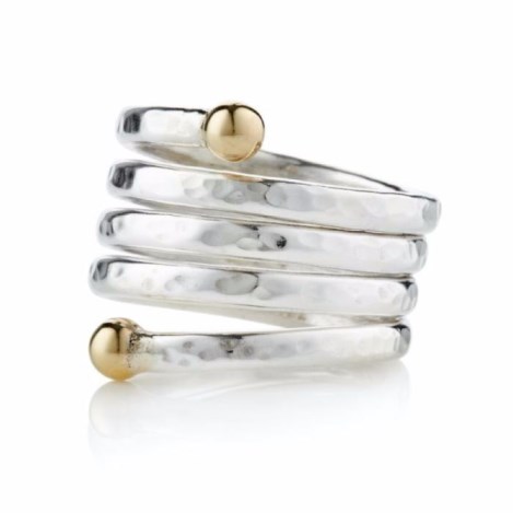 Gold and Silver Spiral Statement Ring | Image 1