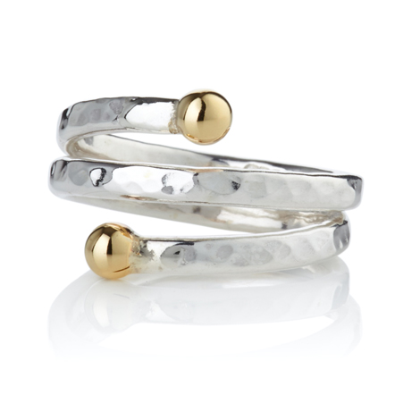 Gold and Silver Coil Ring | Image 1