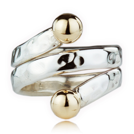 Gold and Silver Coil Ring | Image 1
