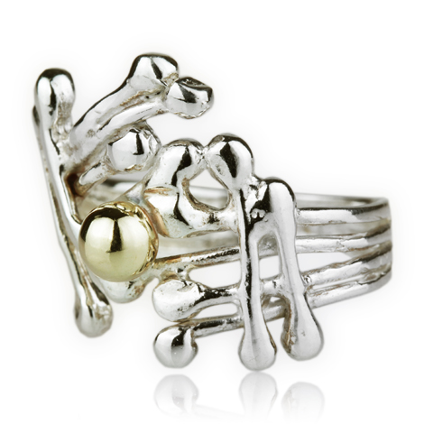 Gold and Silver Contemporary Ring | Image 1