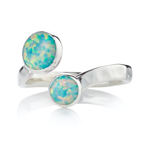 Handmade Silver Opal Adjustable Ring | Image 1