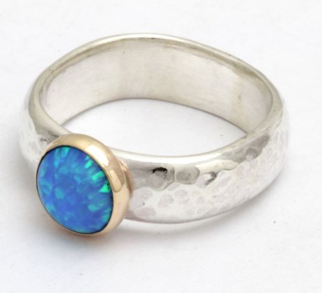 Gold and Silver Opal Ring | Image 1
