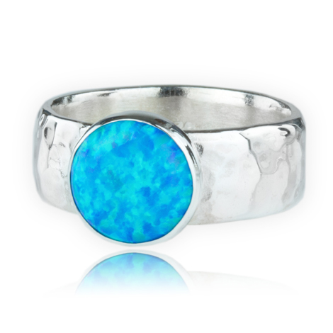 Sterling Silver Large Opal Ring | Image 1