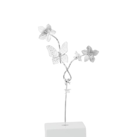 Silver Butterfly, Ivy & Bird Sculpture | Image 1