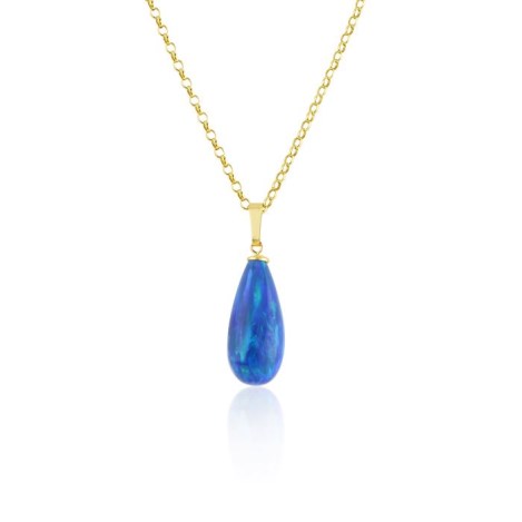 Midnight blue opal teardrop pendant | Image 1