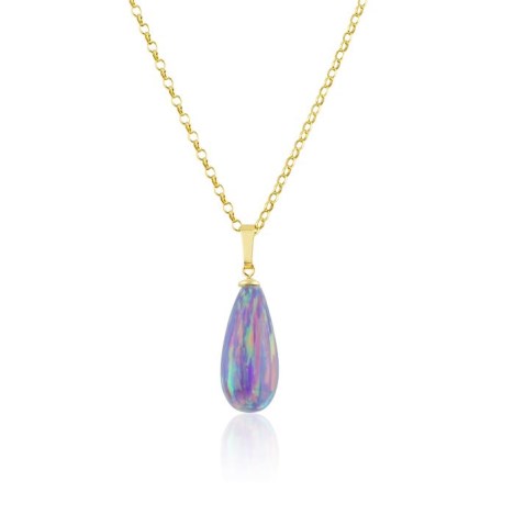 Purple opal teardrop pendant | Image 1