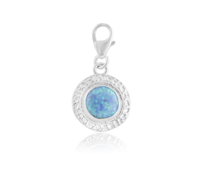 Blue Opal Silver Charm | Image 1