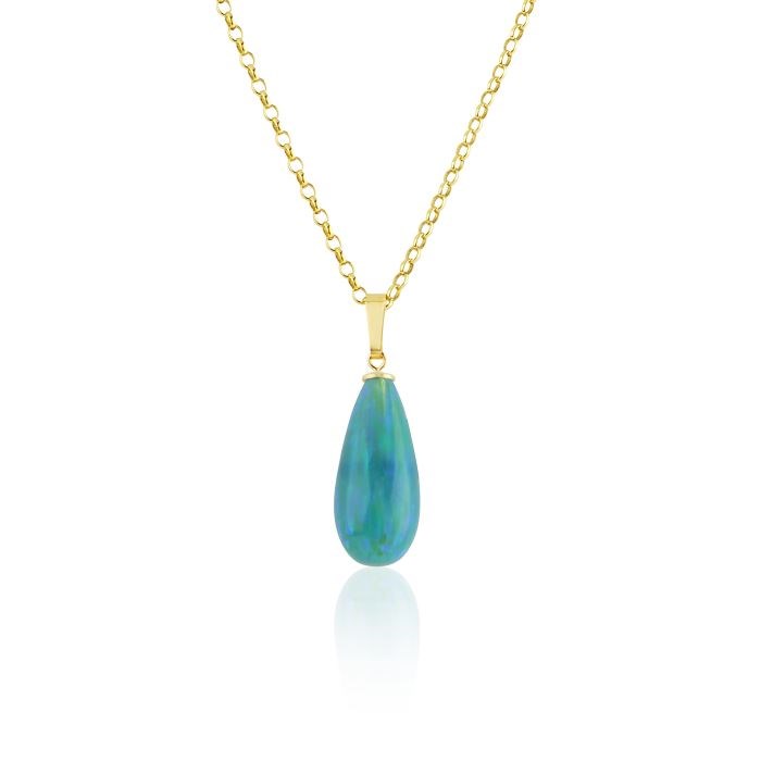 Green opal teardrop pendant | Image 1