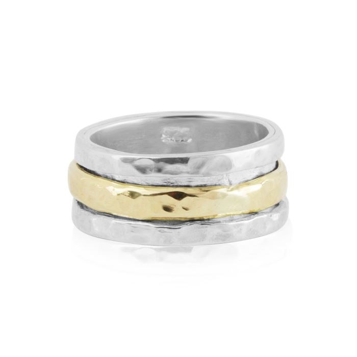 9ct Gold & Silver Turning Ring | Image 1