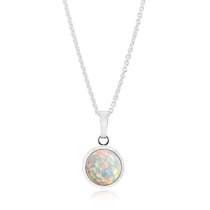 8mm White Opal Pendant | Image 1