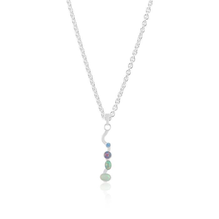 Silver opal wavy pendant | Image 1