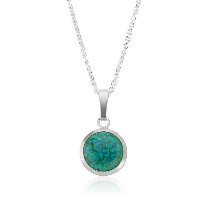8mm Forest Green Opal Pendant | Image 1