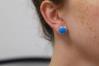 10mm Dark Blue Opal stud Earrings ( 9 Colours Available) | Image 4