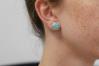 10mm Green Opal Earrings  | Image 4