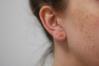 5mm Orange Opal Stud Earrings | Image 4