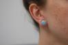 7mm Blue Opal Stud Earrings | Image 4
