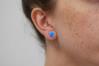 7mm Dark Blue Opal stud Earrings | Image 4