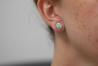 7mm Green Opal Stud Earrings | Image 4