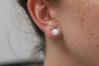 7mm White Opal Bead Stud Earring | Image 4