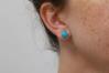 8mm Aqua Opal Bead Stud Earrings | Image 4
