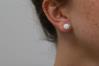 White Opal Bead 8mm Stud Earring | Image 4