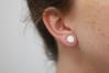 8mm White Opal Stud Earrings | Image 4