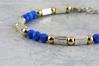 Gold and silver dark blue opal bracelet | Image 2