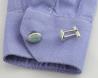 Sterling Silver Cufflink set with Green Opals UK made | Image 4