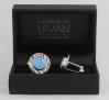 Blue Opal and Silver Cufflinks | Image 2